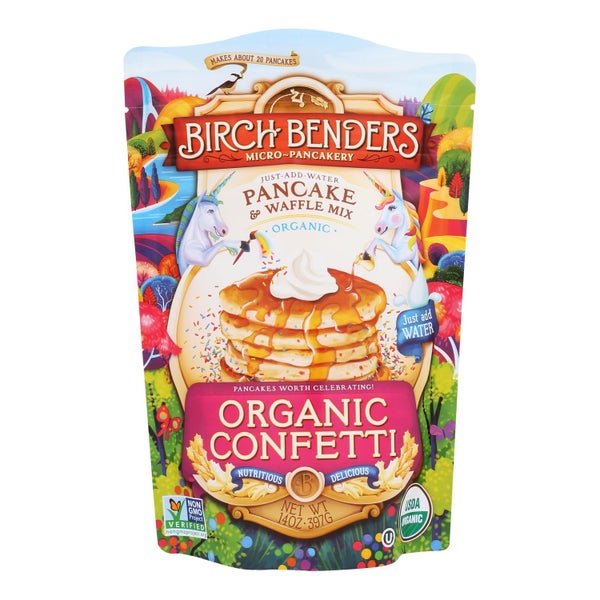 6-PACK OF Mix Pancake Confetti Organic Birch Benders 14 oz