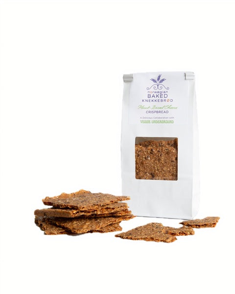12-PACK OF Cracker Knekkebrød PlantBased Cheese, Norwegian Baked