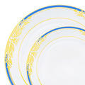 120-PACK OF Plate Set White Blue Gold Harmony