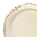 12-PACK OF Plate Dinner 10" Vintage Rim Plastic