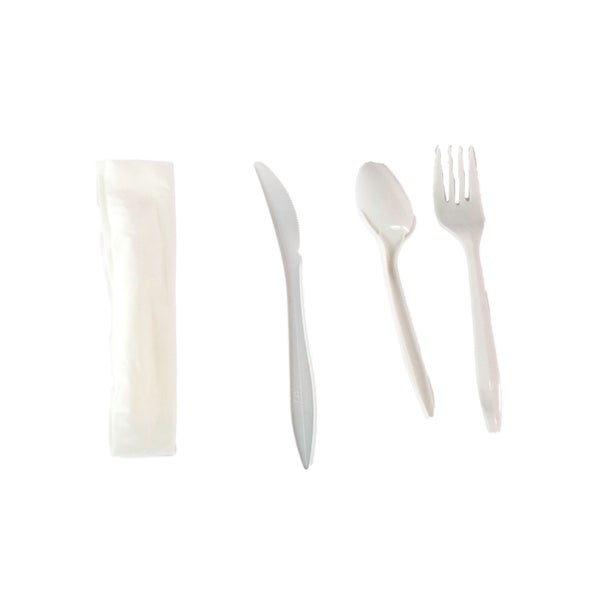 1-PACK OF KIT CUTLERY F/S/K/NAP WHT MED
