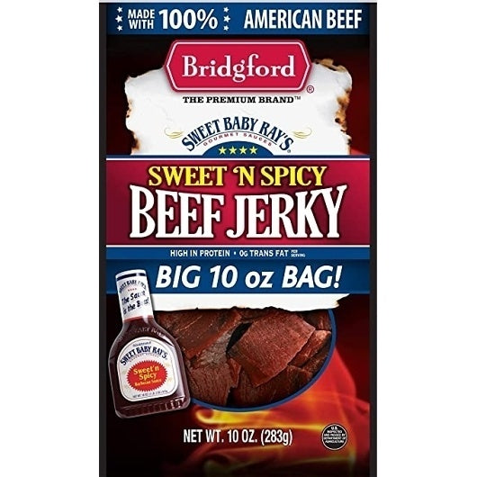 8-PACK OF Sweet Baby Ray'S Sweet N Spicy Beef Jerky Bridgford, 8 - 10 Oz
