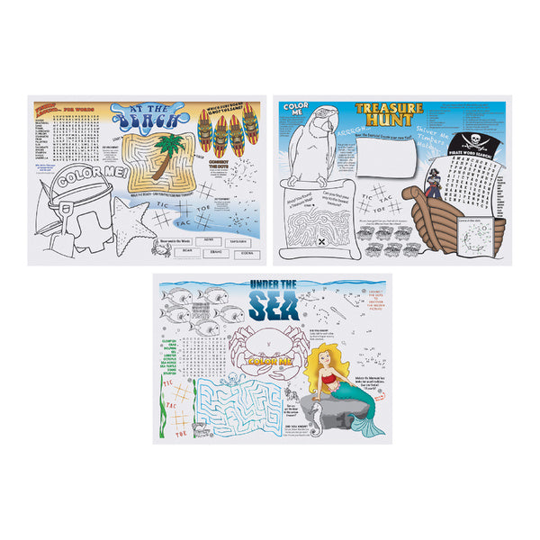 1-PACK OF PLACEMAT PAPER GAMES MULTI PK