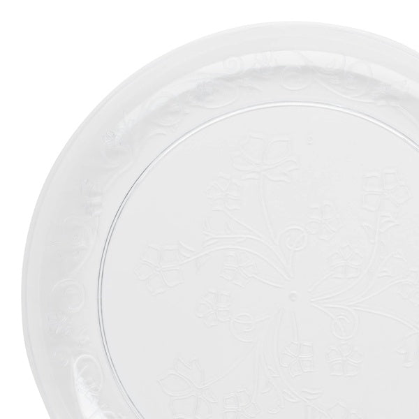 12-PACK OF Plate Appetizer 7" Clear Floral