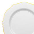 24-PACK OF Plate Appetizer 7.5" White Gold Edge