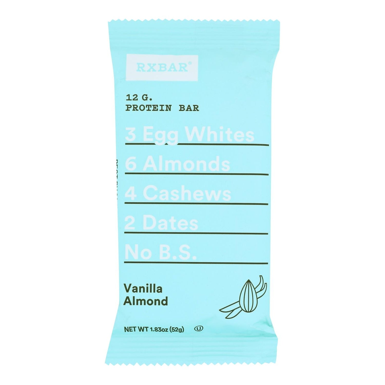 12-PACK OF BAR ENERGY VANILLA ALMOND