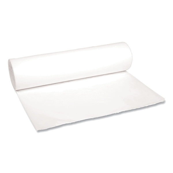 100-PACK OF Boardwalk H8647HWKR01 56 Gallon Low-Density Waste Can Liners - 0.6 mil, 43 in. x 47 in., White (100 Count)
