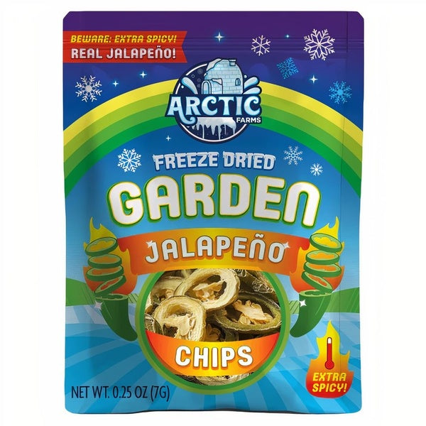 12-PACK OF Jalapeno Chips Freeze Dried - Extra Spicy, Arctic Farms