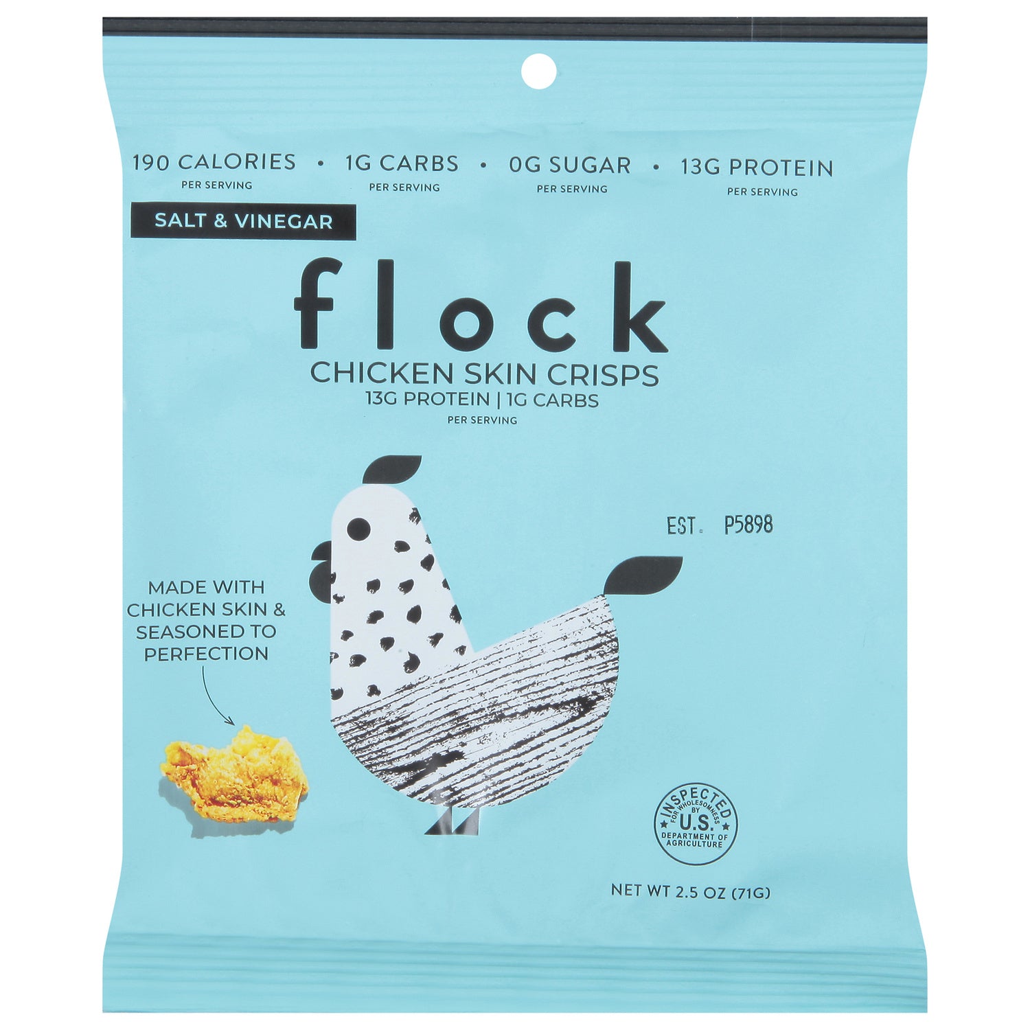 8-PACK OF CHICKEN SKIN SALT & VINEGAR
