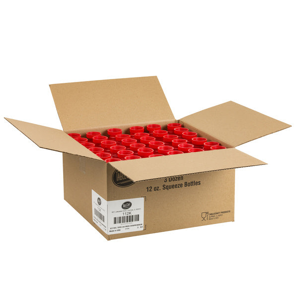 36 CT-PACK OF BOTTLE SQUEEZE RED 12 OZ