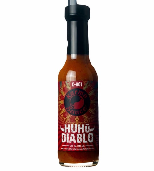 6-PACK OF Sauce Pepper Hot Sauce Huhu Diablo, Karma Sauce