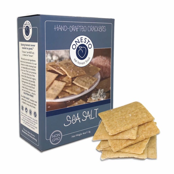 12-PACK OF Crackers Gluten-Free Sea Salt, Onesto