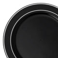 12-PACK OF Plate Appetizer 7.5" Black Silver