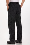SMALL-PACK OF PANT CHEF BLK/WHT PNSTRP BAGGY
