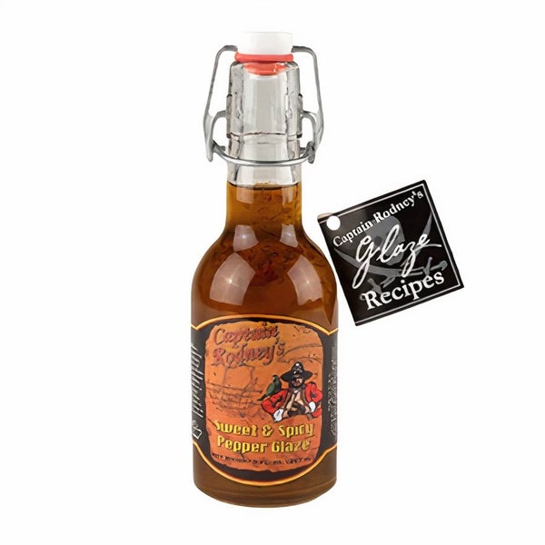 6-PACK OF Sauce Sweet & Spicy Pepper Glaze Captain Rodney's, Bell Buckle Country Store