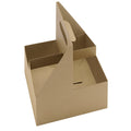 200-PACK OF Carrier Paper Karat 200 ct Kraft Drink Carrier with Handle, for 4 Cups (12-32 oz), Paperboard