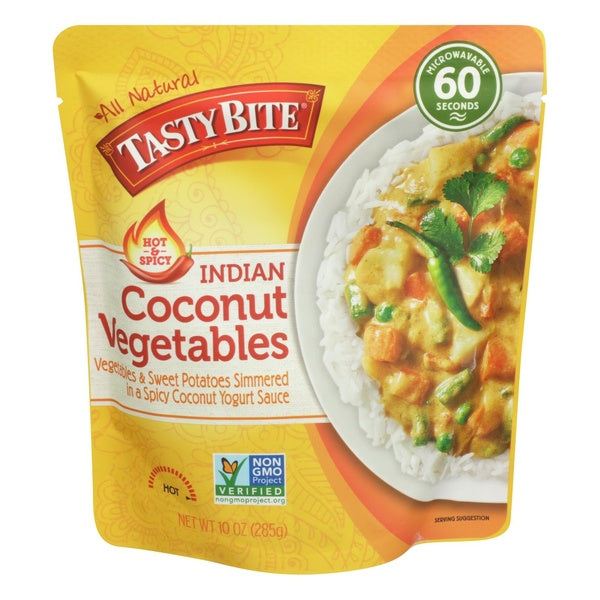 6-PACK OF Entree Vegetarian Hot & Spicy Coconut Tasty Bite 10 oz