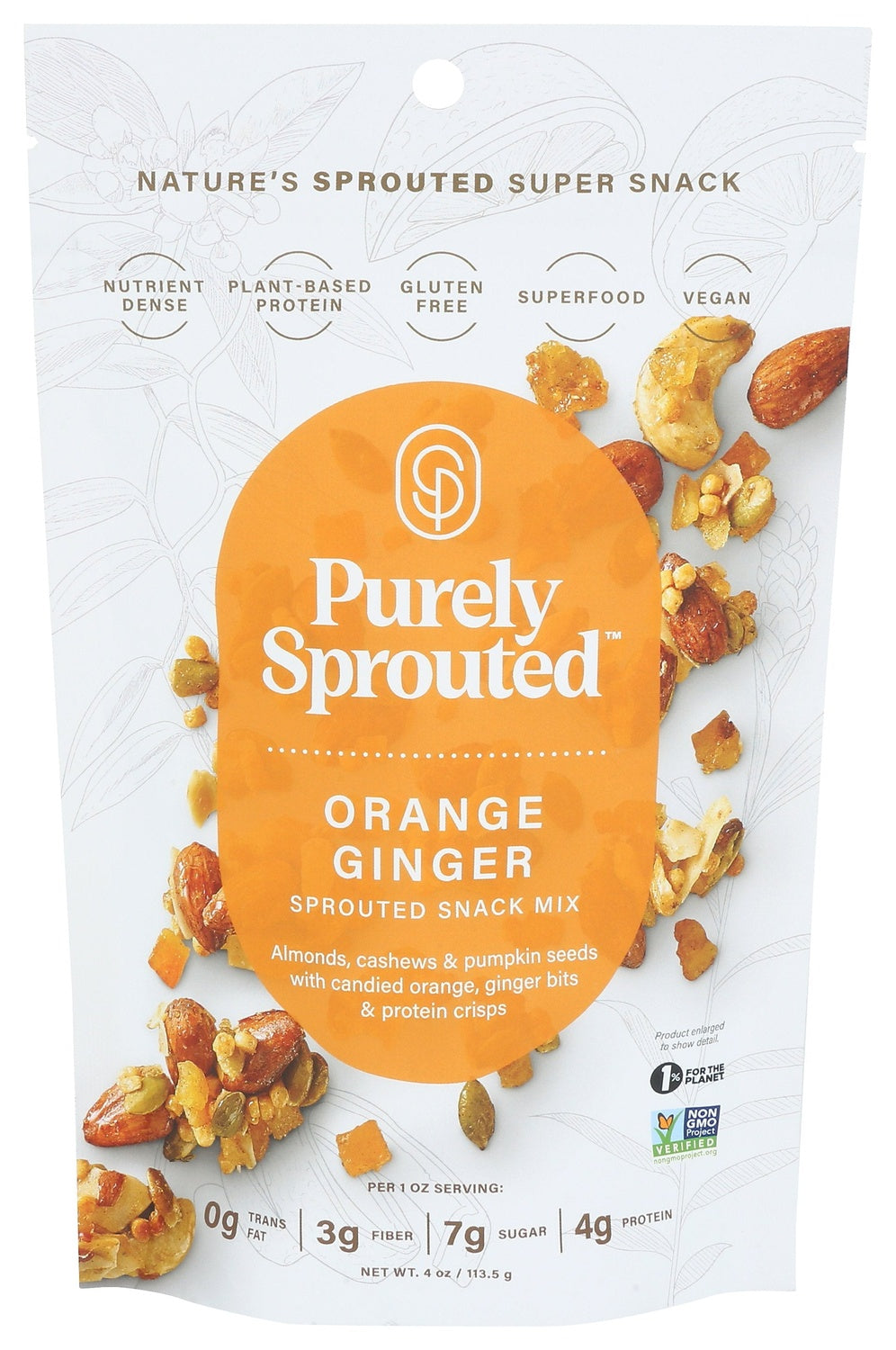 6-PACK OF SNACK MIX ORANGE GINGER