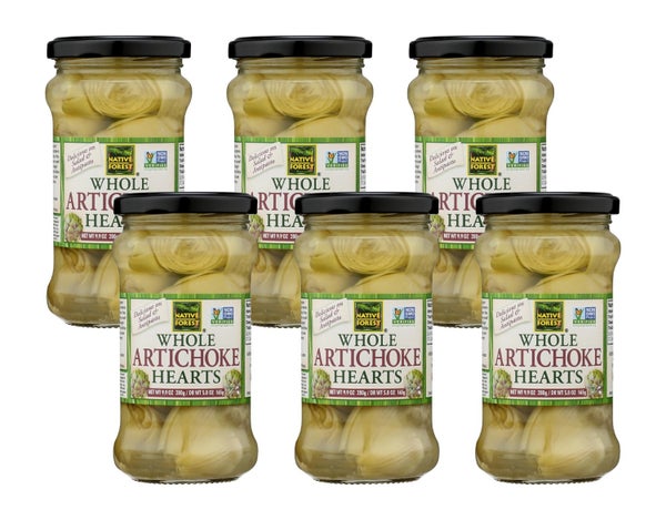 6-PACK OF Artichoke Heart Whole Native Forest 9.9 oz