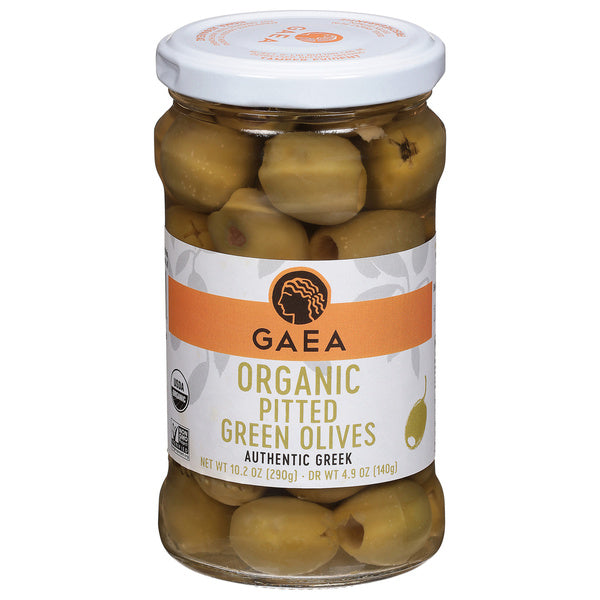 8-PACK OF OLIVE GREEN PITTED GREEN OLIVES 4.9 OUNCE - CASE OF 8