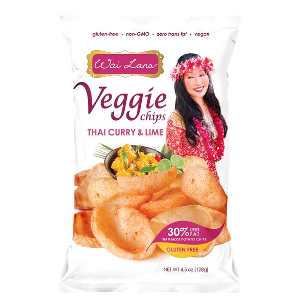 12-PACK OF Chips Veggie Thai Curry & Lime Wai Lana