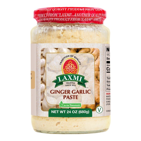 12-PACK OF Paste Garlic Ginger Laxmi Ginger & Garlic Paste 12x24oz Jar