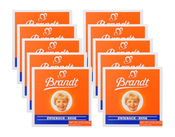 10-PACK OF Snack Puff Zwieback Brandt 8 oz