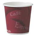 1000-PACK OF Cup Paper SOLO 374SI-0041 4 oz. Bistro Design Single-Sided Poly Paper Hot Cups - 50 Count Pack, 20 Packs per Carton for Convenient Serving