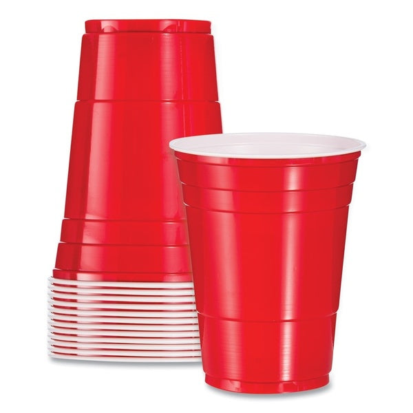 1000-PACK OF Cup Plastic Dart P16R 16 oz. Red Plastic Party Cups - Perfect for Cold Drinks (1000 Count)