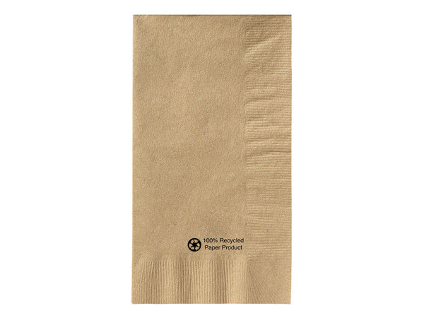 4-PACK OF NAPKIN DINNER 15X17 KRAFT RECY