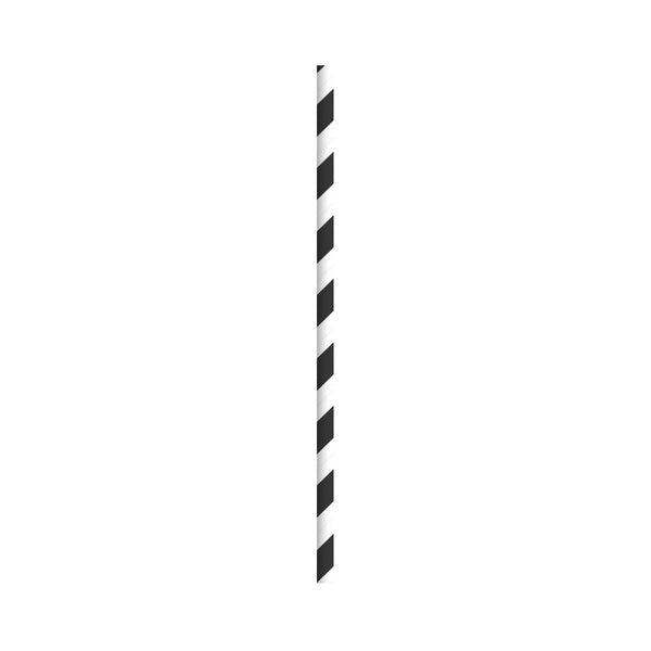 1-PACK OF STRAW PAPER BLK/WHT STRIPED