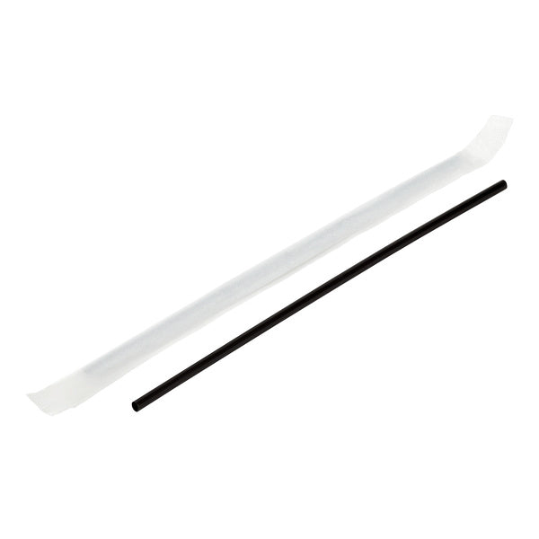 5000-PACK OF Straw Wrapped Karat 5,000 ct Stir Straws | Individually Wrapped | Black, PP (7.5")