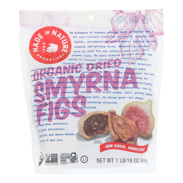 6-PACK OF Fig Dried Smyrna Made In Nature 16 oz