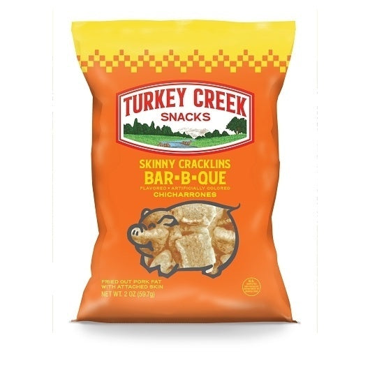 12-PACK OF Box Of Bbq Skinny Cracklins Turkey Creek, 12 - 2 Oz