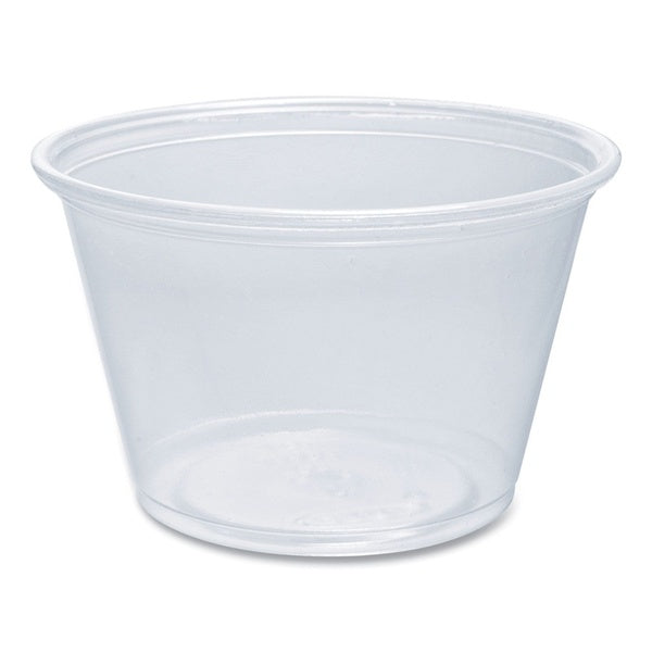 2500-PACK OF Container Food Dart 400PC Conex Complements 4 oz. Clear Polypropylene Portion Containers - Ideal for Sauces, Dressings, and More