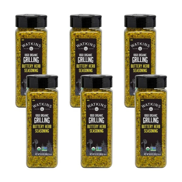 6-PACK OF Seasoning Herb Buttery Organic Watkins & Co Dispble Bags 9.8 oz