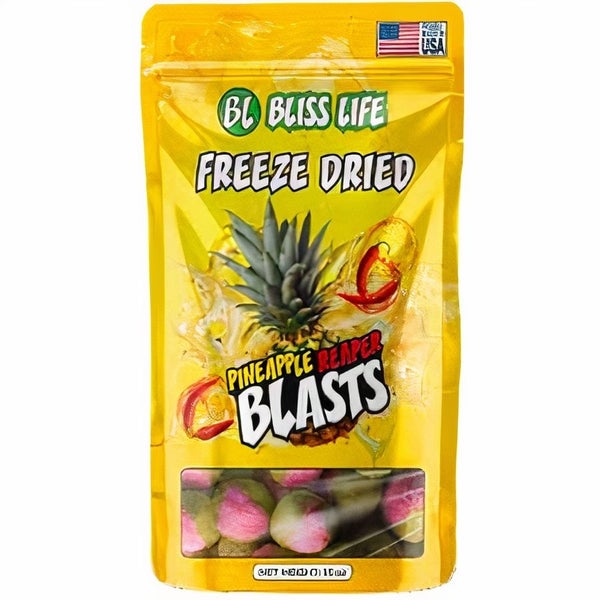 30-PACK OF Candy Freeze Dried Blasts Pineapple Reaper, Bliss Life Products