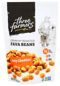 6-PACK OF SNACK CRUNCH ROASTED FAVE BEANS, ZESTY CHEDDAR
