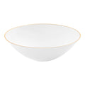 24-PACK OF Bowl Plastic 6 oz. White w/ Gold