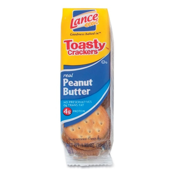 24-PACK OF Cracker Peanut Dolcetto OFXSN40654 Toasty Peanut Butter Cracker Sandwiches - 1.25 oz Individual Packs (24 Count)