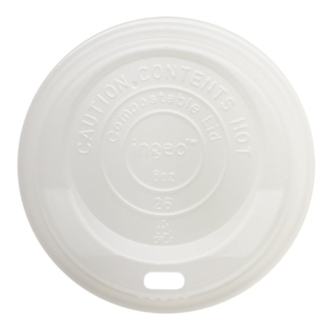 1000-PACK OF CUP/LID CPLA Compostable Sip Lids | Fits 8 oz World Centric Coffee Cups| 1000 count