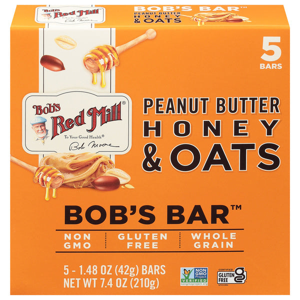 6-PACK OF SNACK BAR PEANUT BUTTER HONEY AND OATS