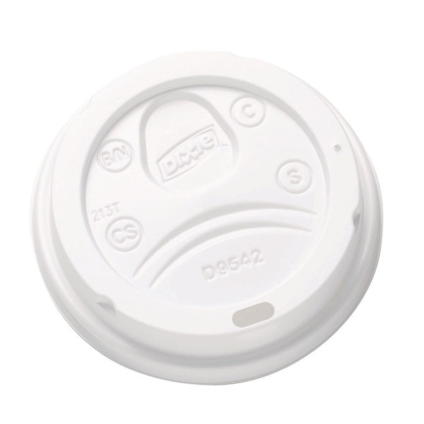 1000-PACK OF Lid Dome Dixie D9542 10 oz to 16 oz Hot Cups with Drink-Thru Dome Lids - White -