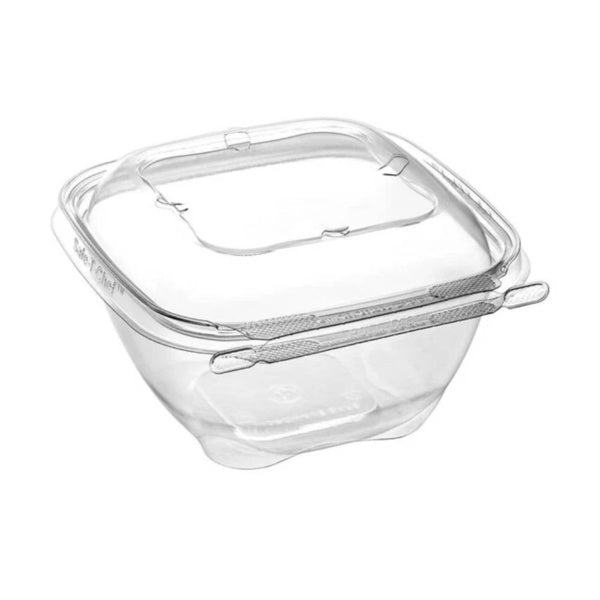 240-PACK OF Safe-T-Chef 5 x 5 Tamper Evident & Tamper Resistant Microwaveable Clamshell - Vented, 24 oz.