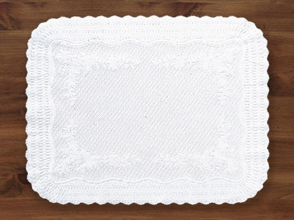 1000-PACK OF COVER TRAY WHT SCALLOP MED WGT