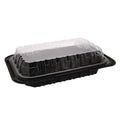 105-PACK OF Container Food Pactiv Corp. ClearView MealMaster Chicken Barn - 13.3" x 8.4" x 4" - Black/Clear - Perfect for Hot Fried Foods - 105 Count