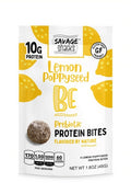 12-PACK OF Snack Protein Bites BE Lemon Poppyseed Prebiotic, Savage Snacks