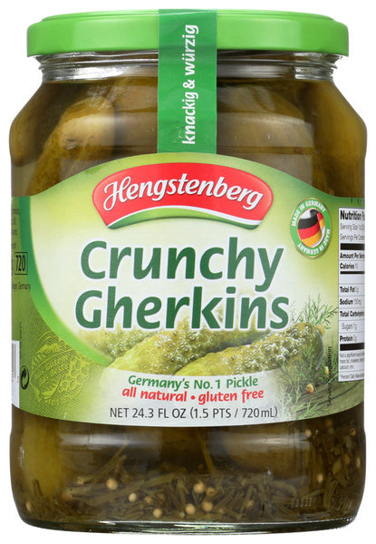 12-PACK OF Pickle Gherkin Hengstenberg 24.3 oz