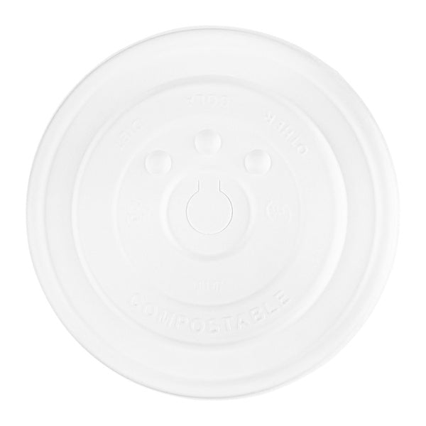 600-PACK OF Lid Togo Karat Earth Compostable Fiber Paper Flat lid for 32 oz Paper Cold Cup (104.5mm) - 600 pcs