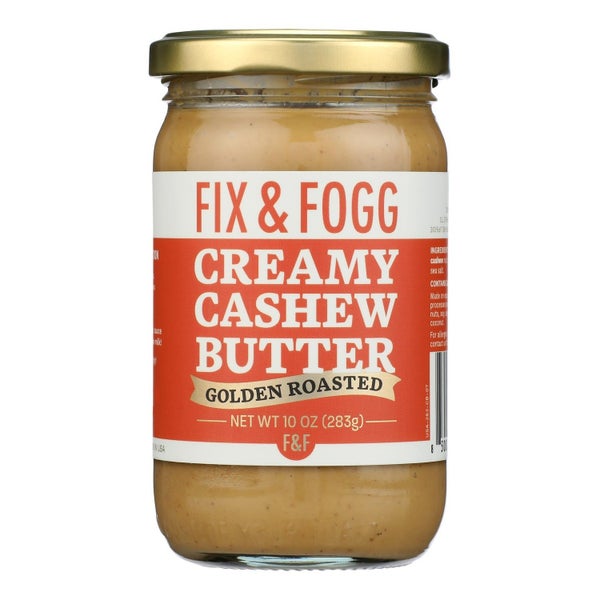 6-PACK OF Spread Nut Creamy Cashew Butter Fix & Fogg 10 oz